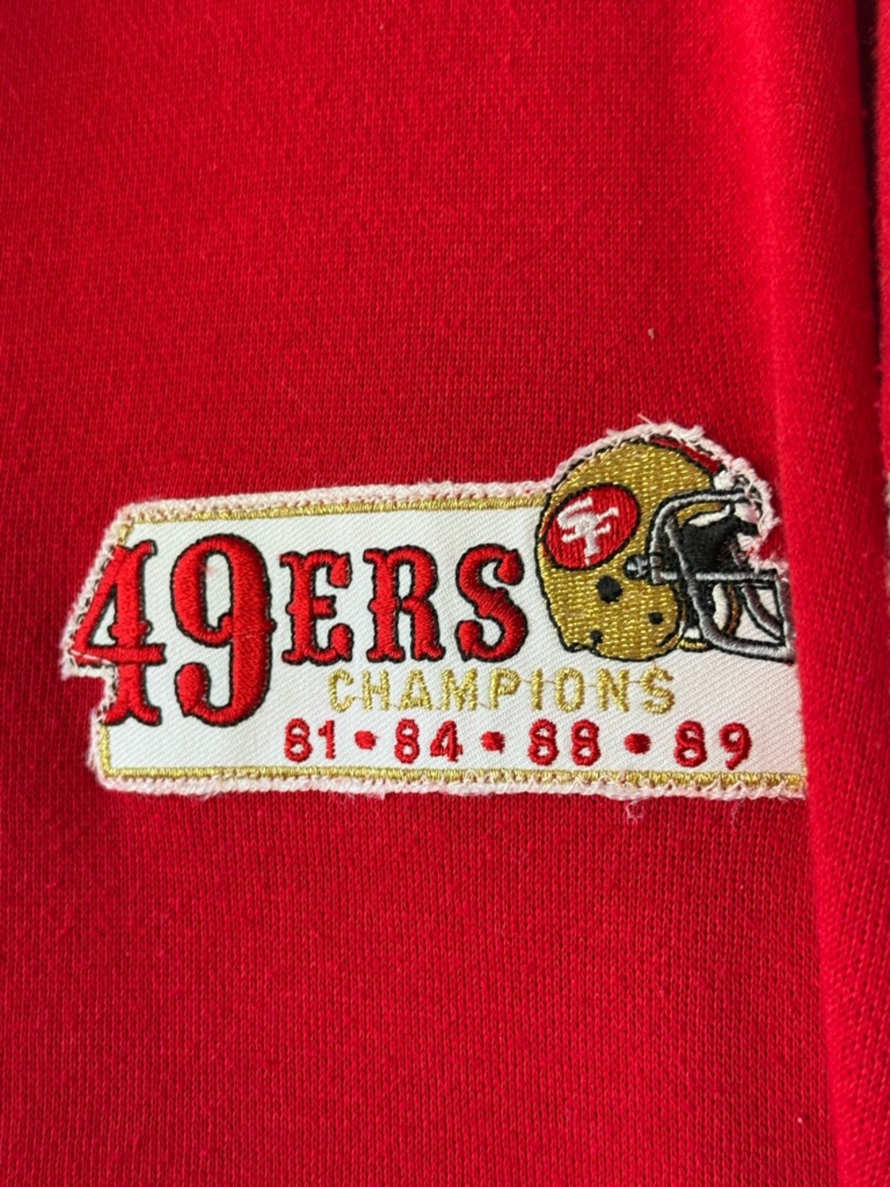STARTER Red San Francisco 49ers '49ERS Champions' Sweatshirt Patch